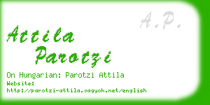 attila parotzi business card